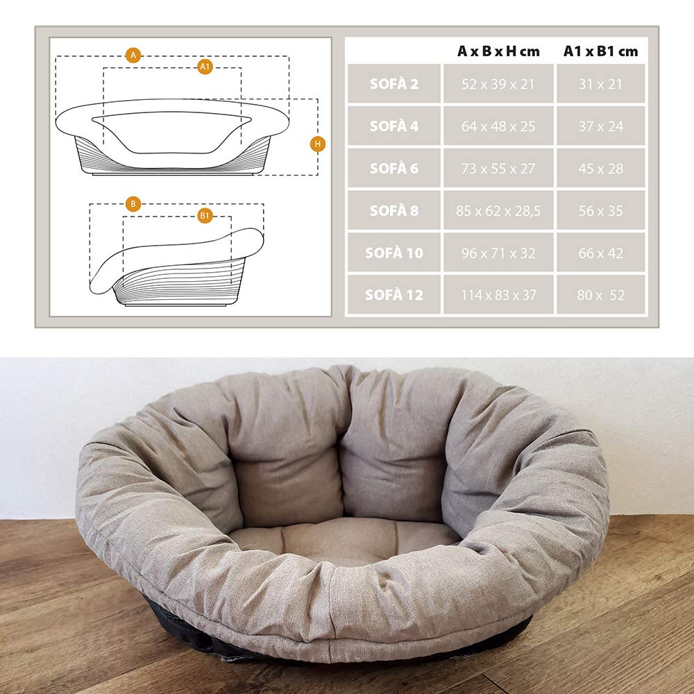 Farplast Dog Plastic Bed Siesta DX4 Чехол для подушки Диванная подушка 4 Серо-бежевый