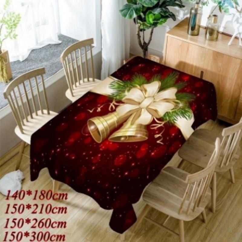 3D Printed Christmas Tablecloth Rectangular for Party Home Picnic Table Cloth