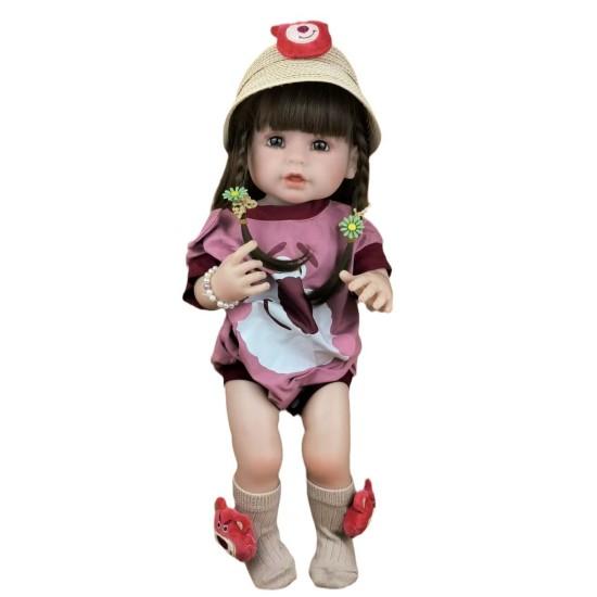 Имитация куклы Мягкая резиновая кукла-перерождение девочка игрушка принцесса подарок наряд дети 55 см