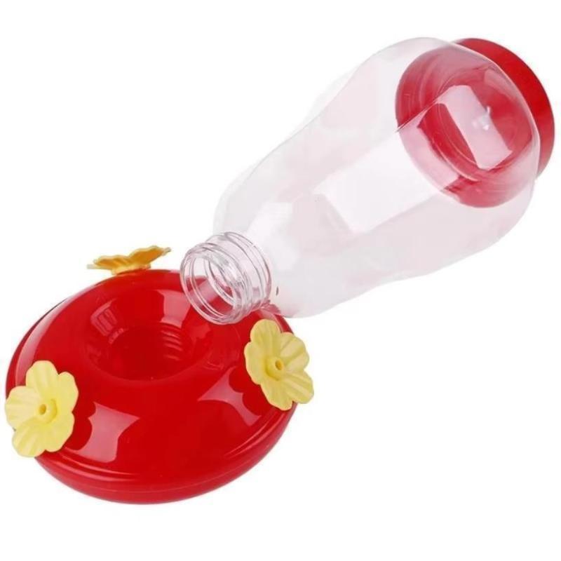 480ML Clear Plastic Bird Water Feeder Hanging Bottle with Iron Hook for Garden Hummingbird Feeder Pet Bird Supplies