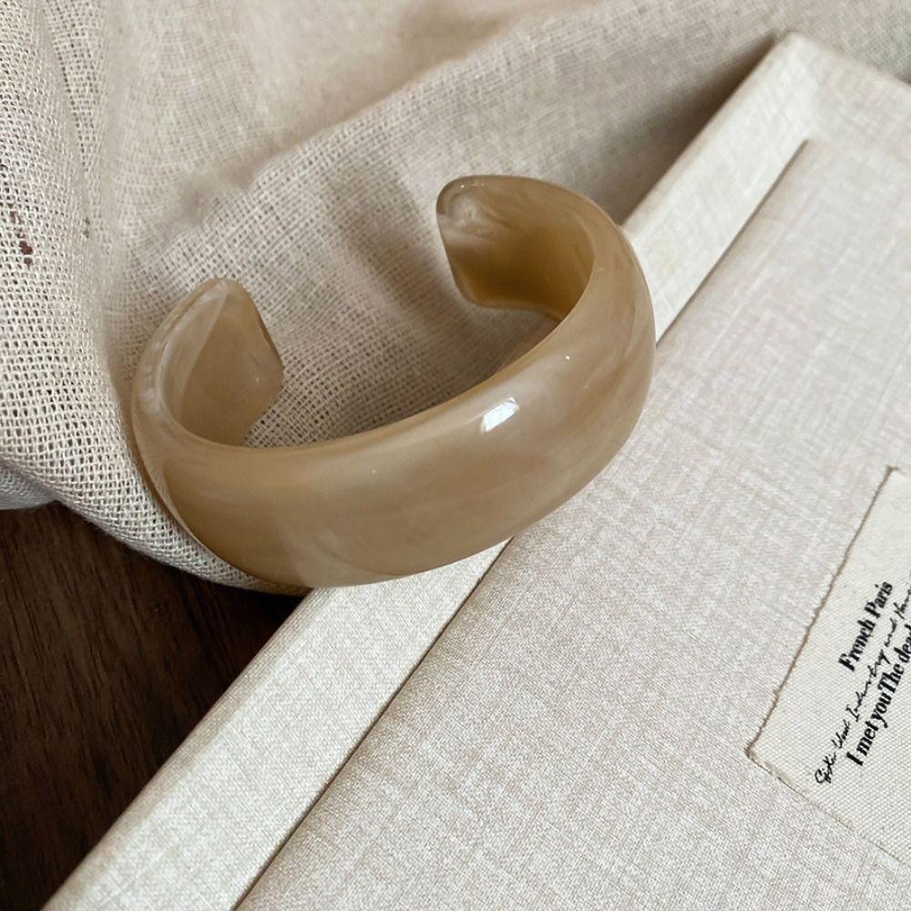 Европейский американский стиль браслет из смолы нерегулярный преувеличенный браслет C-образной формы браслеты-манжеты для девочек