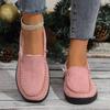 Shoes for Women 2024 Slip-on Women's Flats Fashion Solid Casual Flat Round Toe Light Loafers Women's Fleece Shoes Zapatos Mujer