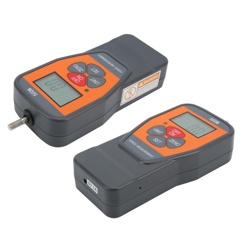 RuoShui 500N Digital Force Gauge with LCD Backlight Screen Portable Handheld Dynamometer