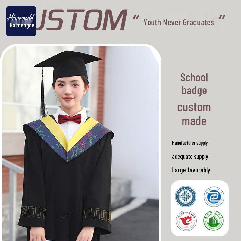 HIARMNODD Bachelor's Gown & Cap Set for Graduation