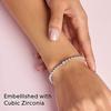 Pandora Moments Beads Pavé Bracelet 17 cm Clear (Sterling Silver Cubic Zirconia) Authentic Import