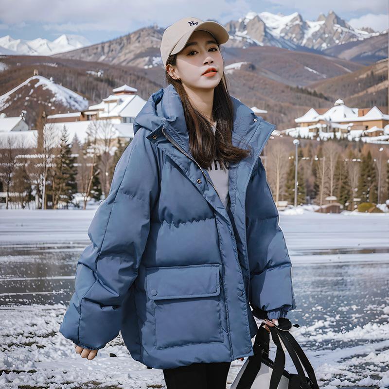 Новая хлопковая куртка, Новые стили, Свободная и толстая пуховая хлопковая куртка, Корейская версия, Хлопковое пальто-куртка, Модный дизайн, Зимняя толстая хлопковая куртка