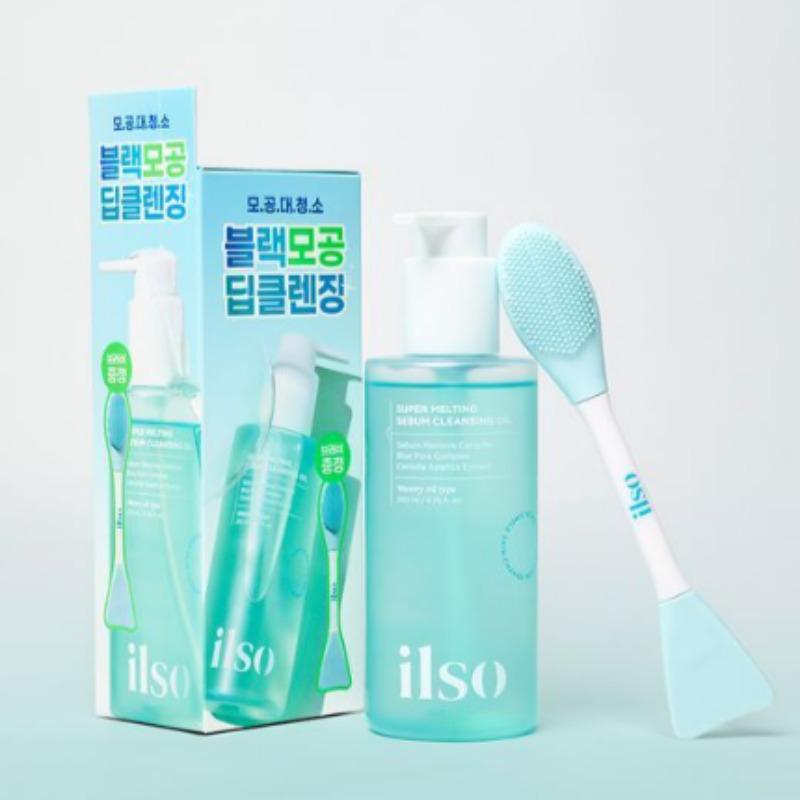ilso Суперплавящее Себум Очищающее Масло 200мл + Набор Двойной Очищающей Щетки