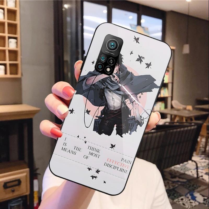 Чехол для телефона с аниме «Атака Титанов» для Xiaomi 12 11T 10 9 Redmi Note 11 10 10S Pro Redmi 9 9A 8, черный стеклянный чехол для телефона из поликарбоната