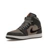Air Jordan 1 Mid SE Night Stadium Men Sneakers Grey Black Flat-Pewter FQ8338-017