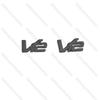 1Piece Car Body Sticker Rear Wing V12 Badge Emblems Side Fender  For Aston Martin