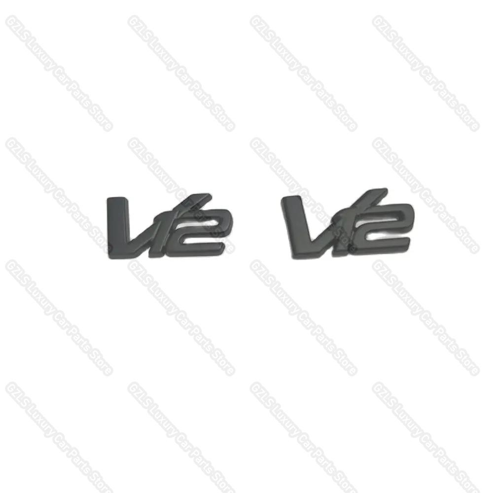 1Piece Car Body Sticker Rear Wing V12 Badge Emblems Side Fender  For Aston Martin