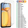 2Pcs Full Screen Protective Glass for Redmi 7 8 9 10A 12 13 14C For Xiaomi Redmi Note 7 8 9 10 11 12 13 Pro Tempered Glass
