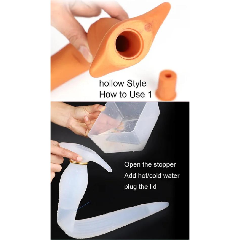 55cm Long Anal Plug Hollow Butt Plug Liquid Silicone Soft Anal Dildo For Women Men Prostate Massage Inflatable Buttplug Sex Toys