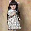 BZDOLL 55 СМ 22 Дюйма Полное Мягкое Виниловое Тело Реборн Кукла Ребенок Реалистичная Кукла Девочка Длинные Волосы Реалистичная Принцесса Малыш Бебе Подарок на День Рождения