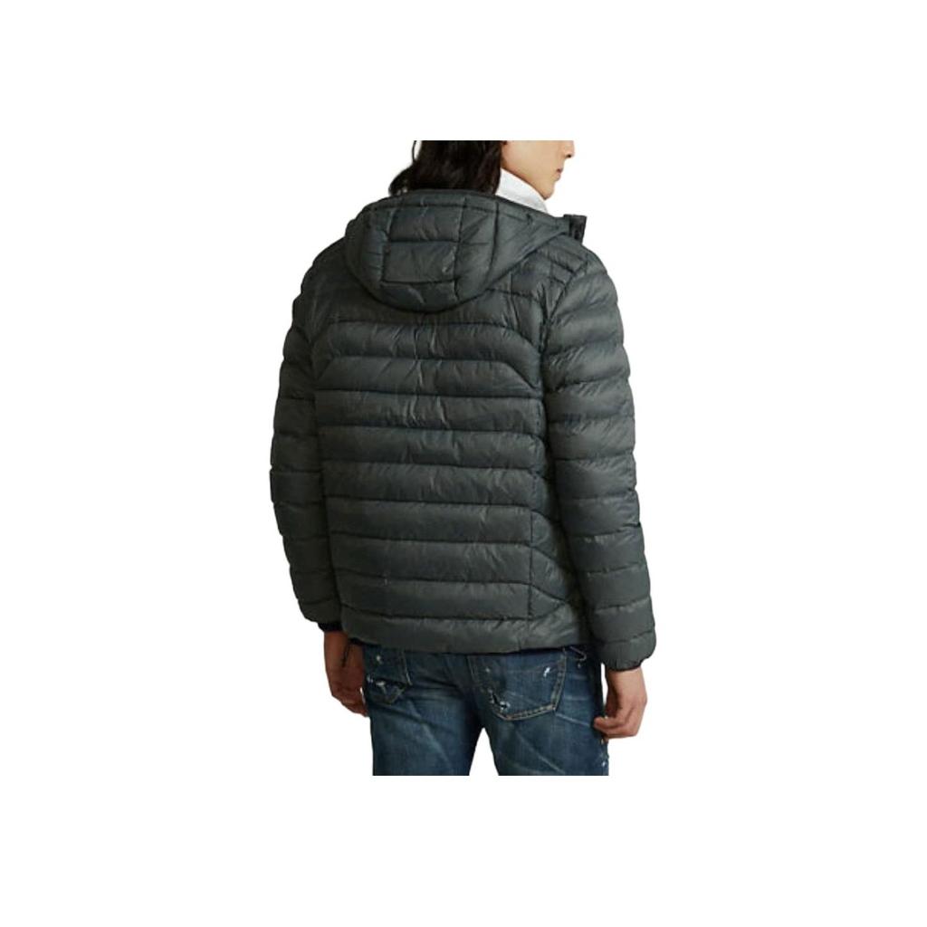 Polo Ralph Lauren Solid Logo Embroidered Hooded Jacket Men Jackets Gray 710829156-006