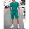 Urban Street Fashion Trend Men's Crew Neck Short Sleeve Suit Outdoor Simple Crew Neck Top Casual and Comfortable Shorts