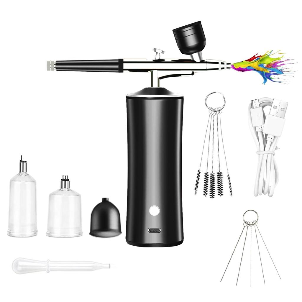 Wireless Airbrush Set with Compressor Handheld Airbrush Kit Auto Handheld Air Brush Guns Sets with 0.3mm Nozzle
