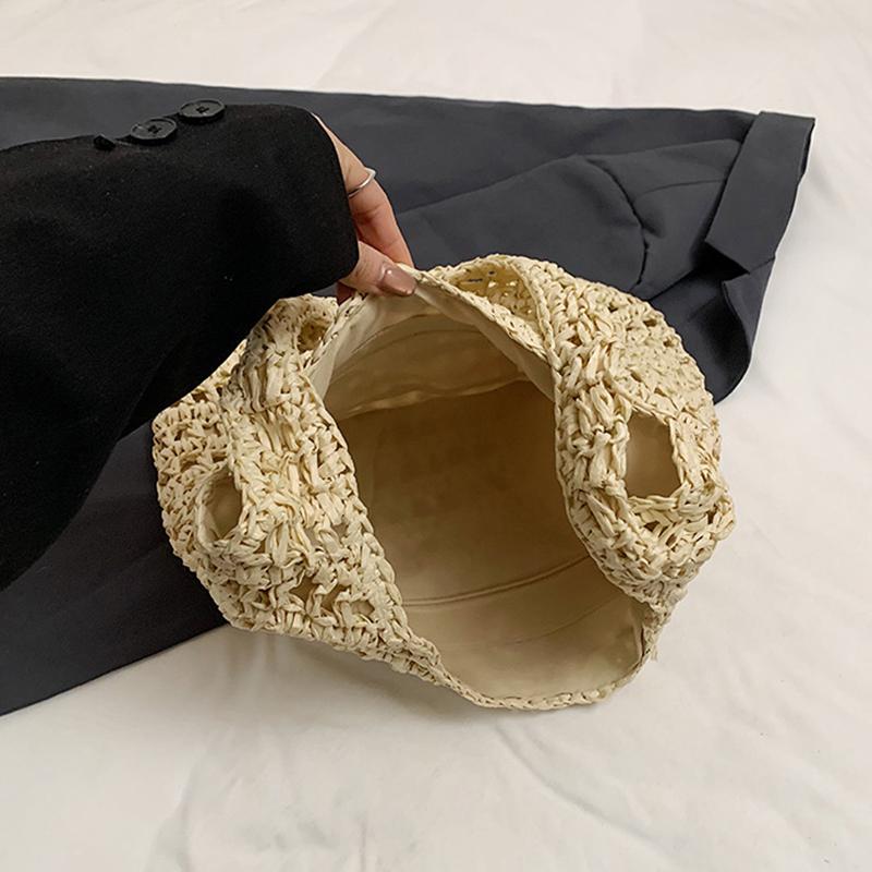 Летняя плетеная соломенная сумка для женщин Сумка через плечо Рафия Бумажная веревка Бохо Пляжные сумки Повседневная сумка-мессенджер Crossbody Женский кошелек