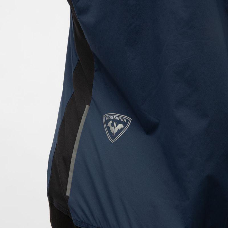 Технический спортивный жилет темно-синего цвета с полосками, воротник-стойка, женский ROSSIGNOL