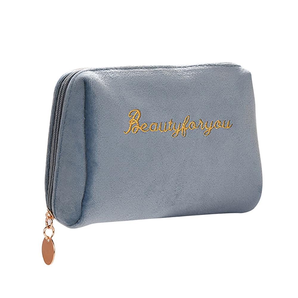 Женские мини-сумки для макияжа из бархата на молнии, косметички, сумки для помады