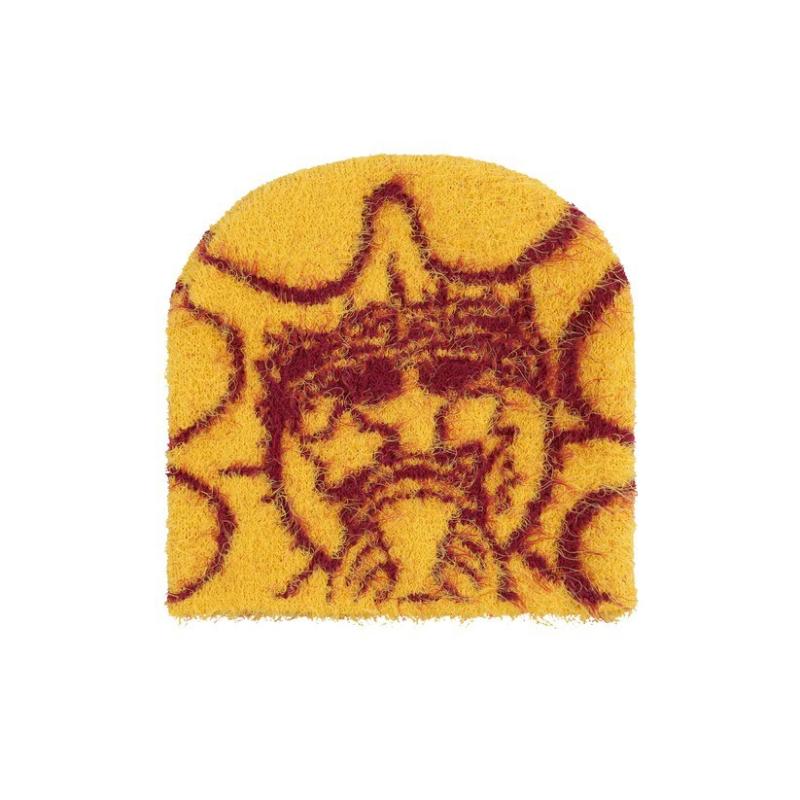 Y2k European And Trend American Fashion Multifunctional Cartoon Pattern Jacquard Autumn And Winter Warm Knitted Hat