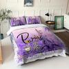 3 шт. Фиолетовый Постельный Комплект с Принтом Эйфелевой Башни Париж Уютный Пододеяльник Размер Кинг Квин Твин Подарок на День Рождения для Декора Спальни Взрослого