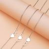 3 Pieces Sister Heart-shaped Short Necklaces Stainless Steel Best Friend Necklace Suitable for 3 Sister and 3 Friends