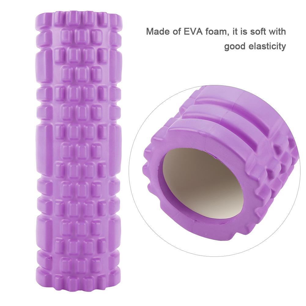 Мини-полый ролик для йоги, упражнения для фитнеса, физиотренировки, массажная колонка для йоги (фиолетовый)