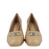 Salvatore Ferragamo Comiso Leather Pumps Beige White