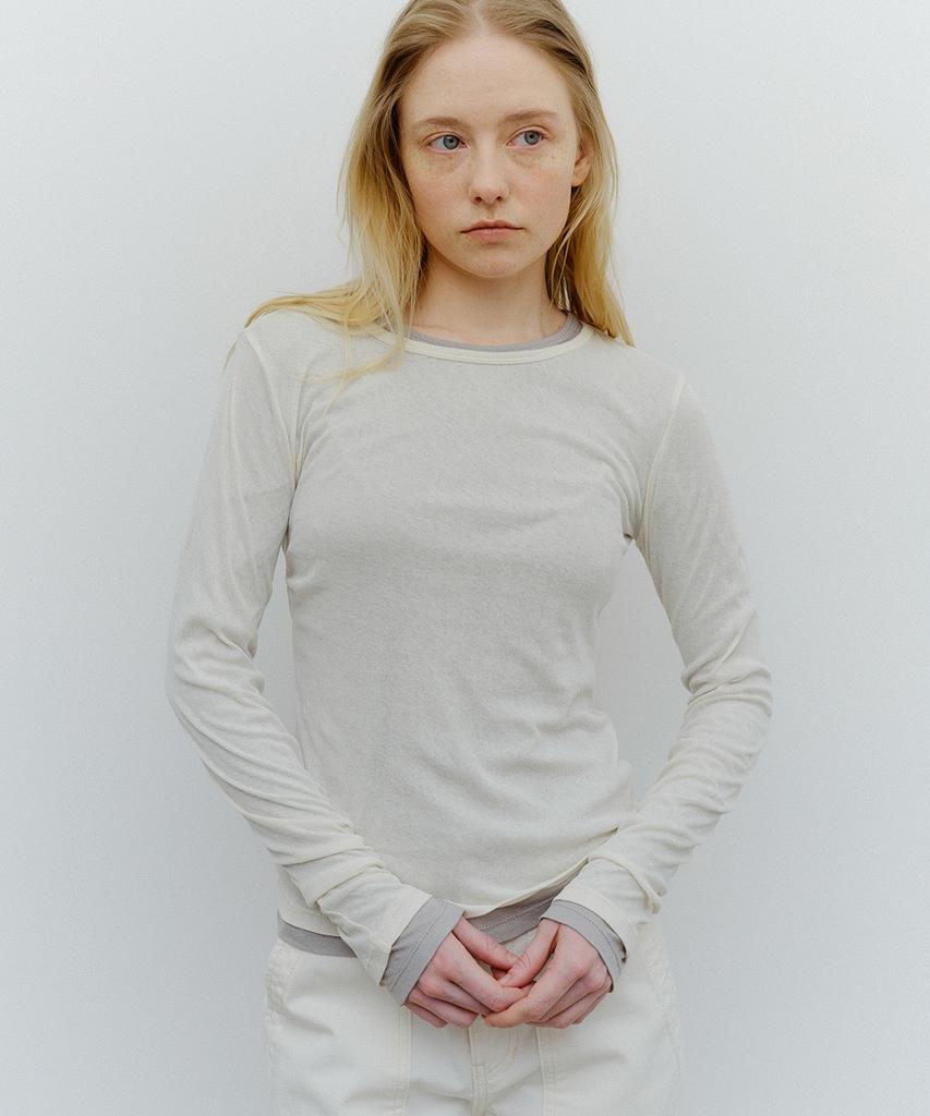 Beullaengkeu03 Прозрачная хлопковая футболка с круглым вырезом (4Colors)