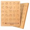 Wooden Letters Practicing Board,Double-Sided Alphabet Tracing Tool Learning To Write ABC Educational Toy Game Fine Motor Montessori Gift for 4 5 Years