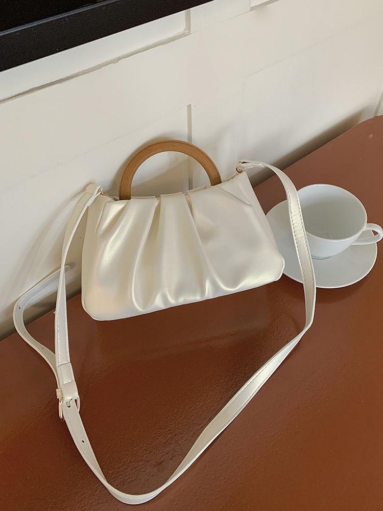 Сумки с верхней ручкой для женщин, новые милые модные сумки для девочек, простые женские плиссированные кожаные сумки через плечо, женские вечерние сумки