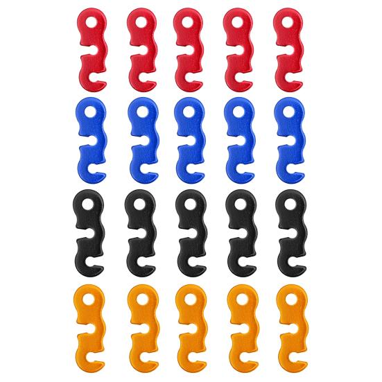 20/48/80/100Pcs Aluminum Alloy Guyline Cord Adjuster Tent Tensioner Heavy Duty Outdoor Camping Hiking