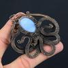 Octopus Shape Owyhee Opal Gemstone Pure Copper Wire Wrapped Handmade Jewelry Pendant