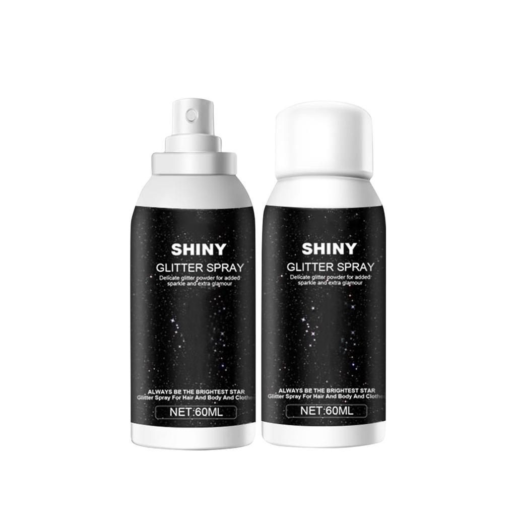 Glitter Spray For Hair And Body, Body Glitter Hairspray For Clothes, Quick-Drying And Long-Lasting Body Shiny Spray(60ml)