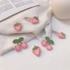 2Pcs Pink Fabric Strawberry Hairpin Lovely Sweet Hair Clips Women Girls Bangs Clips BB Snap Clip Hair Styling Accessories New