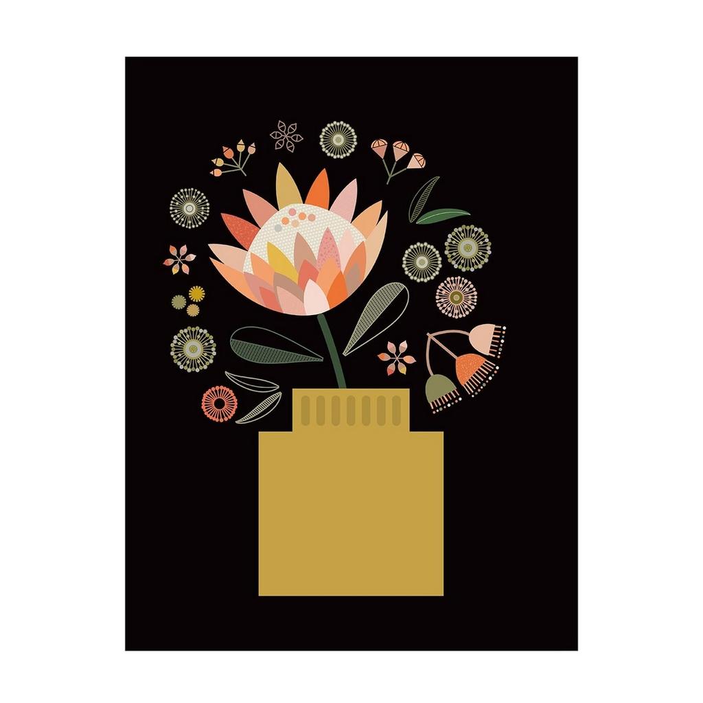 Lyndy Hants Protea In Vase Print