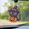Хэллоуин Шарм для зеркала заднего вида автомобиля Мультяшная Летучая мышь/Кошка/Привидение/Ведьма Акриловая подвеска 2D Плоские Автомобильные аксессуары для интерьера для Рюкзака Кошки Телефона