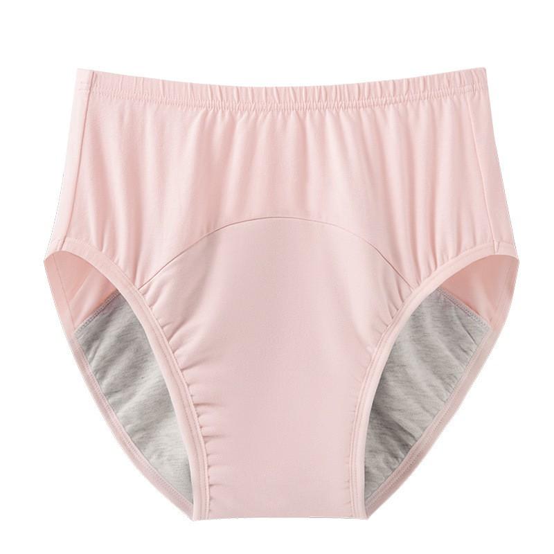 Elderly Womens Washable Cotton Incontinence Underwear High Waist Leakproof Care Briefs