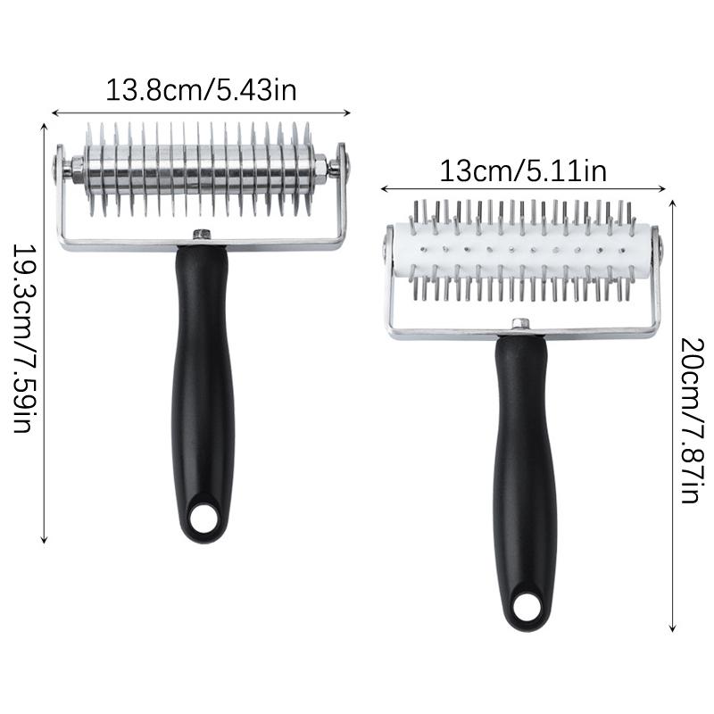 Stainless Steel Dough Roller Docker, Pizza Roller Pin Wheel Hole Puncher For Pie Bread, Kitchen Gadget