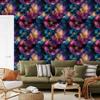 Navy Blue and Burgundy Ink Wallpaper for Living Room and Bedroom 50x1000