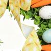 Пасхальный венок ручной работы, милый дизайн с яйцами и морковкой, праздничный венок, венок на входную дверь для декора дома, стены, двери и окна