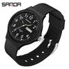 SANDA Luxury Brands Women's Watches Casual Waterproof Simple Quartz Wrist Watch for Women Original TPU Strap Ladies Clock