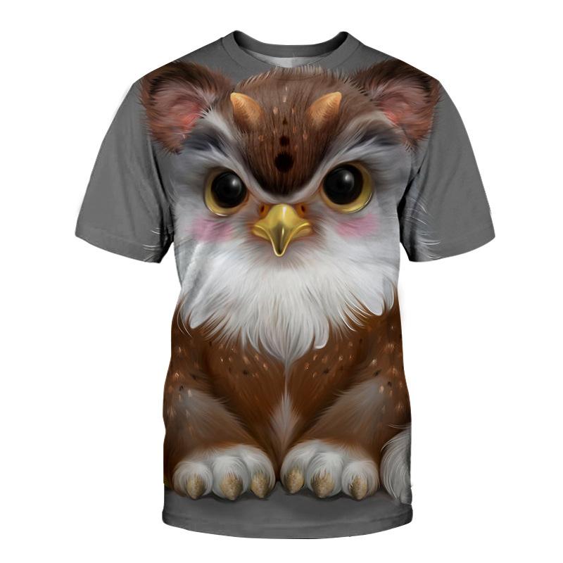 Kids T Shirt Animals Pattern Girls Summer Sportwear T-shirts O Neck Short Sleeve 3d Printed T Shirt Casual Breathable Tops