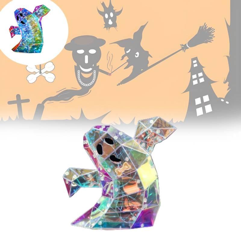 Прозрачное Цветное 20см Украшение Призрак на Хэллоуин для Создания Жуткой Атмосферы