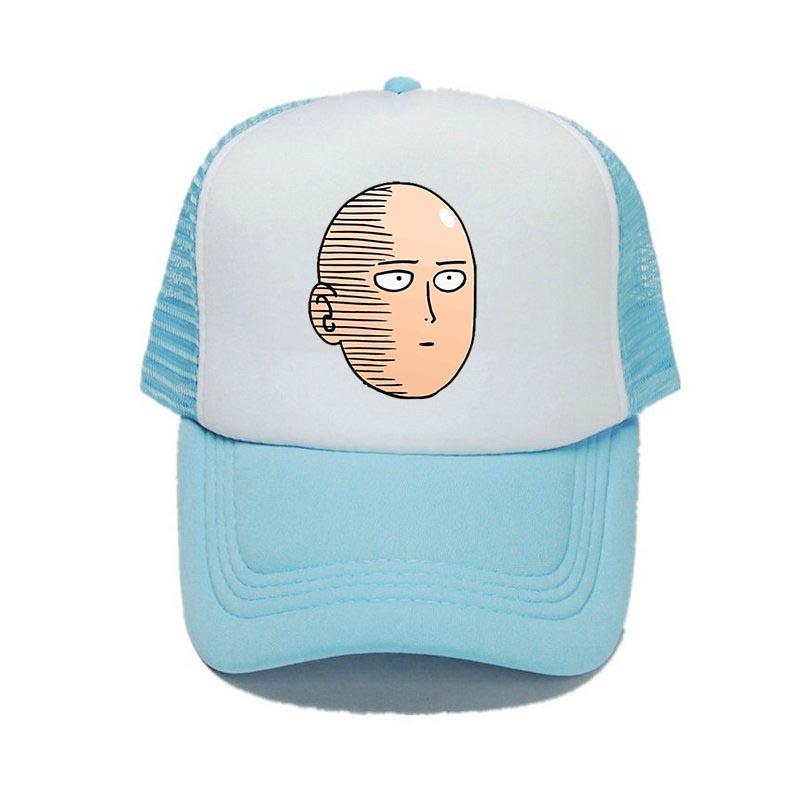 One Punch Man Mesh Dad Hat Japanese Anime Fans Casual Bone Gorras Cap For Women Unisex Webcomic Bald Hero Baseball Cap YY316