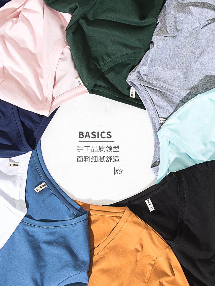 2 шт. Приталенная футболка для мужчин, футболка с коротким рукавом и V-образным вырезом, повседневная летняя классическая базовая футболка-топ