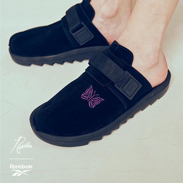 Needles x Reebok Шлепанцы Beatnik Черные Унисекс Кроссовки Основной черный Экстремальный фиолетовый 100207686