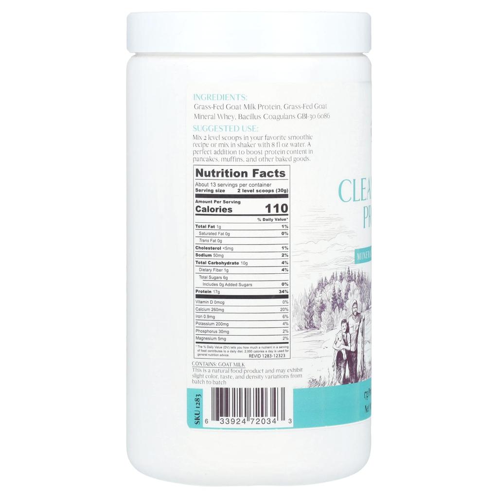 Mt. Capra, Clean Natural Protein + Minerals & Probiotics, 400G (14.1Oz)
