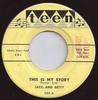7inch Record JACK & BETTY - This Is My Story 107 Teen 1955 US Soul/Funk Used